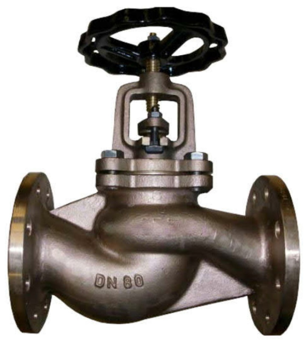 150MM PN16 NCI-DI/BRZ SDNR GLOBE VALVE - Straight SDNR globe valve LR